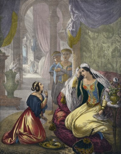 La giovane ebrea prigioniera che serviva la moglie di Naaman da Siegfried Detler Bendixen