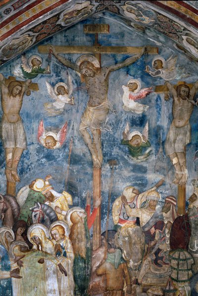 Crocifissione di Cristo INRI (dettaglio) da Sienese School