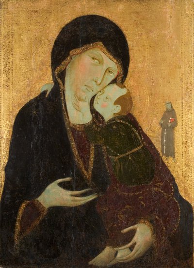 Madonna e Bambino con San Francesco, c.1285 da Sienese School