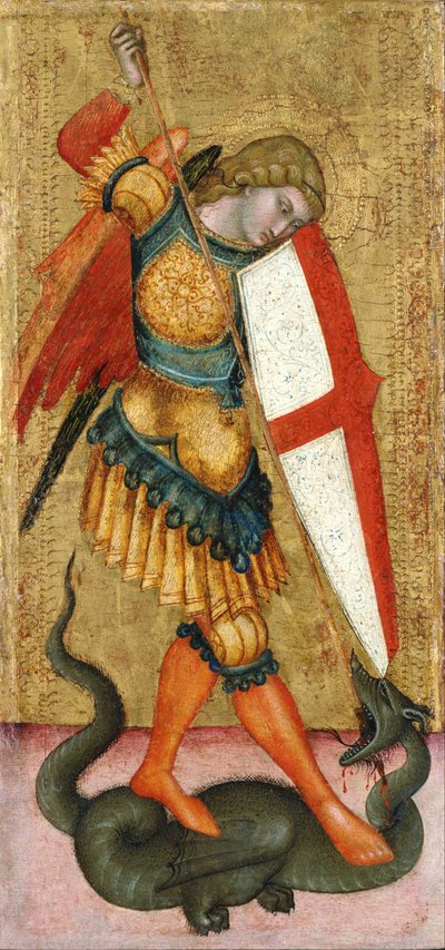 San Michele e il drago da Sienese School of the 14th century