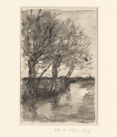 Alberi lungo un fossato da Sientje Mesdag van Houten