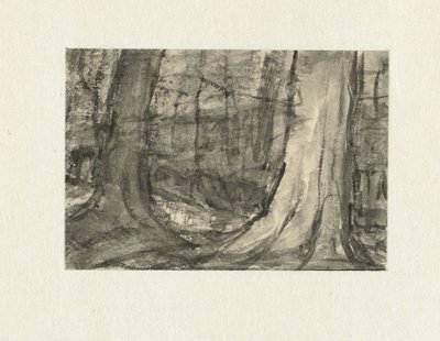 Vista tra gli alberi da Sientje Mesdag van Houten