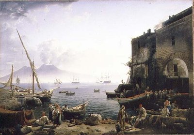 Veduta di Napoli, il lungomare di Santa Lucia da Silvestr Fedosievich Shchedrin