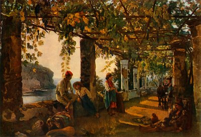 Una terrazza sulla riva del mare - una variazione, 1828, 1965 da Sil