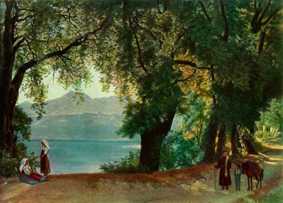 Lago di Nemi vicino a Roma, 1820s, 1965 da Sil