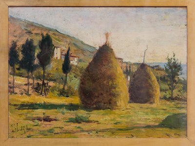 Covoni di fieno al sole, c.1890 da Silvestro Lega