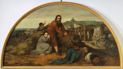 Lunetta del terremoto, Oratorio del Canton, Modigliana, Emilia Romagna da Silvestro Lega