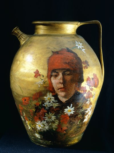 Brocca con figura di donna da Silvestro Lega