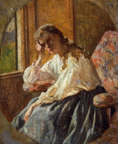 Studio di figura femminile (dettaglio del trittico) da Silvestro Lega