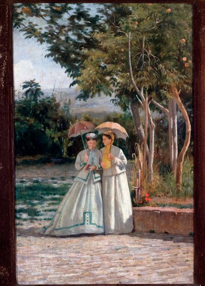 La passeggiata nel giardino da Silvestro Lega