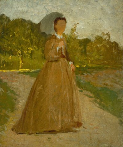 Donna nel Giardino, c.1864 da Silvestro Lega