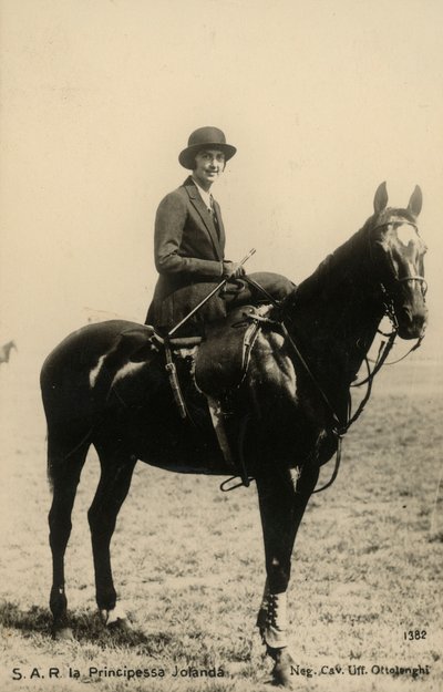 Principessa Iolanda di Savoia (1901-1986), Contessa di Bergolo, cavallo da Silvio Ottolenghi