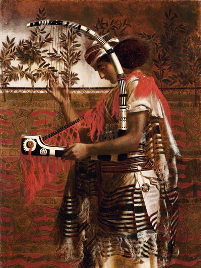 Un giovane musicista impiegato nel servizio del tempio durante la festa dei Tabernacoli, poi chiamato Hosanna, 1862 da Simeon Solomon