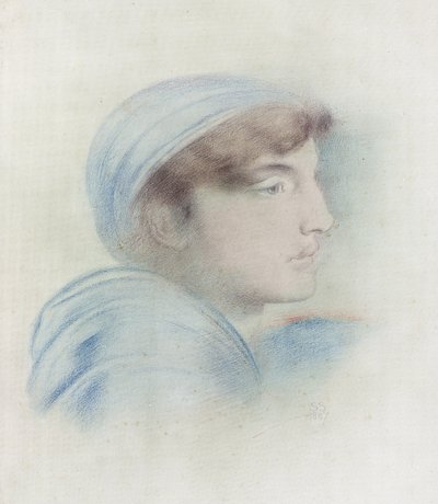 Studio di figura in profilo da Simeon Solomon