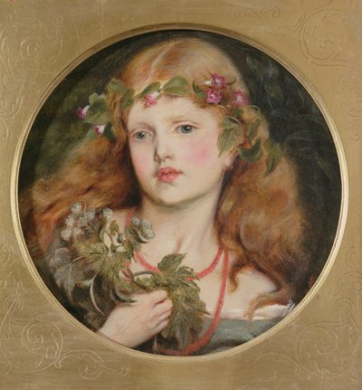 Studio di una testa di ragazza, 1863 da Simeon Solomon