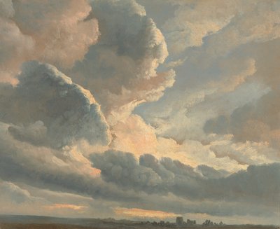 Studio di nuvole con tramonto vicino a Roma da Simon Alexandre Clément Denis
