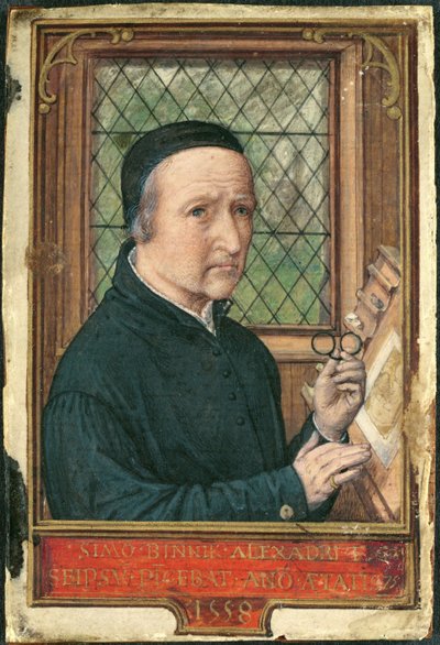 Autoritratto di Simon Bening, da un Libro d