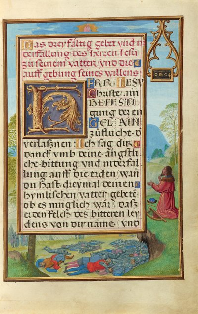 Rand mit David, der Gott anfleht, die Pest zu beenden da Simon Bening