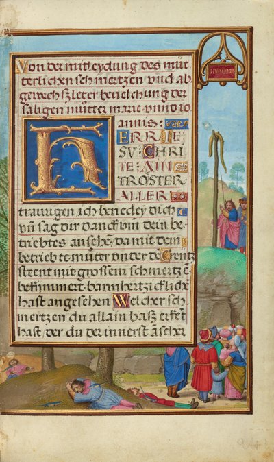 Confine con Mosè e il serpente di bronzo da Simon Bening
