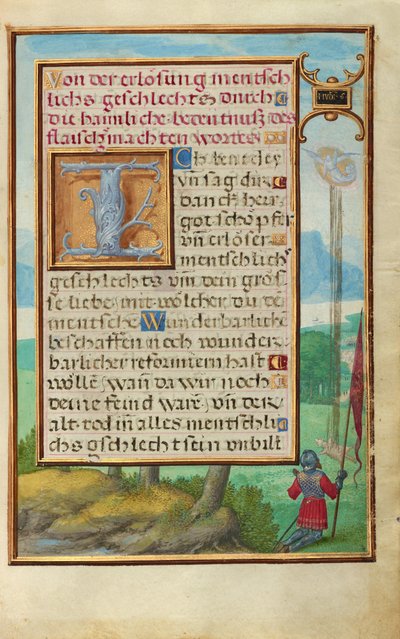 Rand mit einer Szene aus dem Leben von Gideon da Simon Bening
