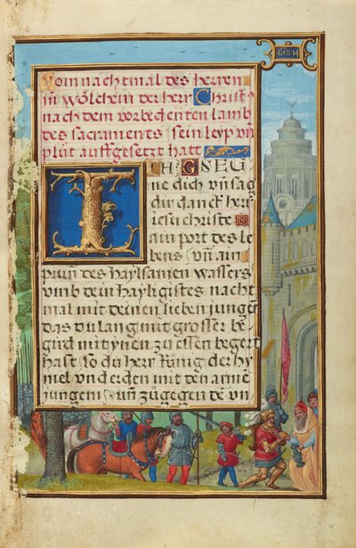 Grenze mit dem Treffen von Abraham und Melchisedek da Simon Bening