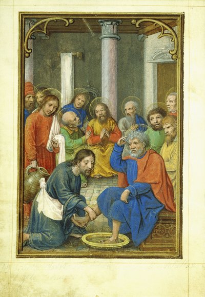 Cristo lava i piedi di Pietro da Simon Bening