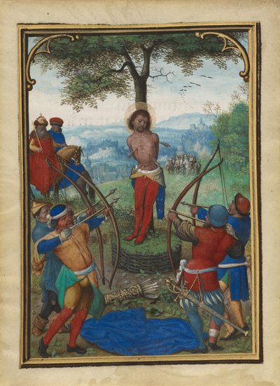 Due foglie dalle ore di Monaco-Montserrat da Simon Bening