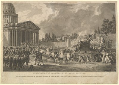 Traslazione di Voltaire al Pantheon Francese, 1817 da Simon Charles Miger