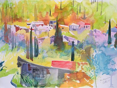 Anno Korikiana, Corfù, 2005 (acquerello) da Simon Fletcher