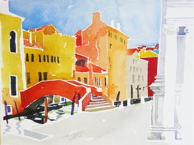 Campo S Guistina, 2006 (watercolour) da Simon Fletcher