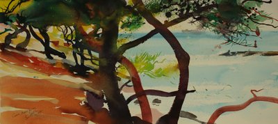 Caro, Martigues, 2007 (acquerello) da Simon Fletcher
