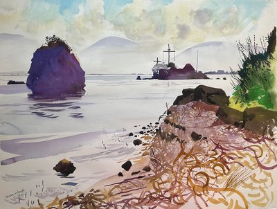 Isole Ionie, 2008 (acquerello) da Simon Fletcher