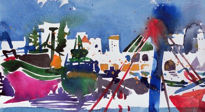 Porto marocchino (acquerello su carta) da Simon Fletcher