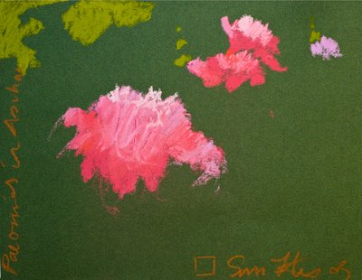 Peonie ad Aschau (pastello su carta) da Simon Fletcher