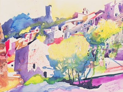 Roque Brun dai vecchi mulini, 2003 (acquerello su carta) da Simon Fletcher