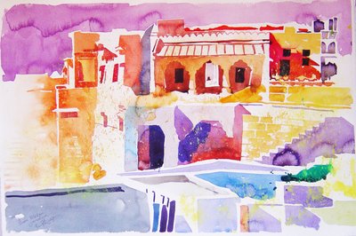 Jaisalmer tibetano (acquerello su carta) da Simon Fletcher