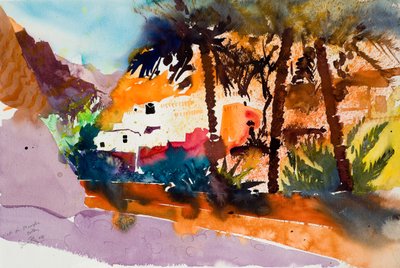 Wadi al Muaydin, 2004 (acquerello) da Simon Fletcher