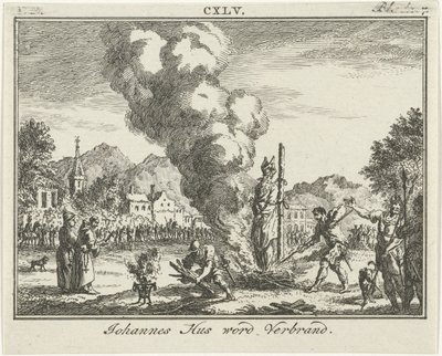 Rogo di Jan Hus da Simon Fokke