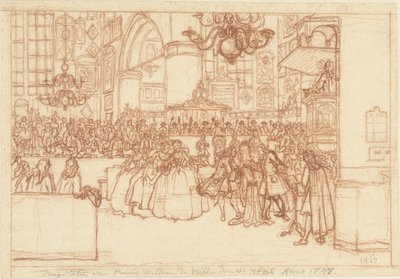 Battesimo del principe Guglielmo V, 1748 da Simon Fokke