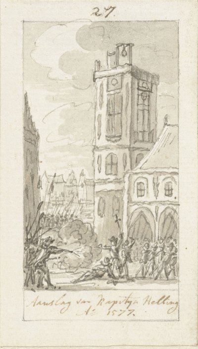 La morte del capitano Herman van der Helling, 23 novembre 1577 da Simon Fokke