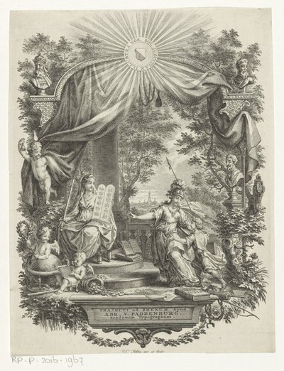 Minerva riceve un giovane da Simon Fokke