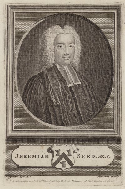 Jeremiah Seed, ecclesiastico e accademico inglese da Simon Francois (after) Ravenet