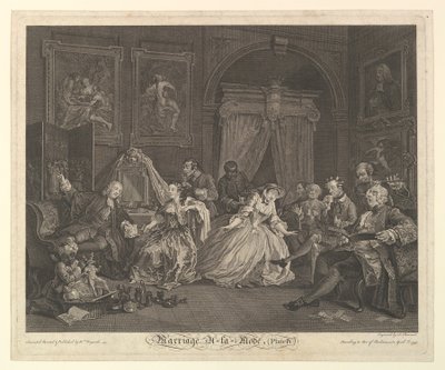 Matrimonio alla moda, Piatto IV, 1 aprile 1745 da Simon Francois Ravenet