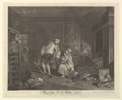 Il matrimonio alla moda, Piatto V da Simon Francois Ravenet