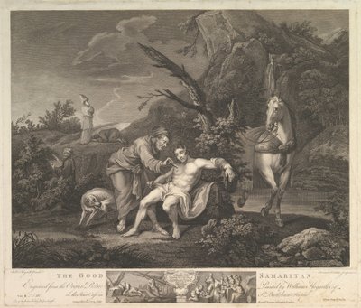 Il buon samaritano San Luca, cap. 10, versetto 30, 24 febbraio 1772 da Simon Francois Ravenet