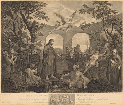 La Piscina di Bethesda da Simon Francois Ravenet I and Victor Marie Picot after William Hogarth