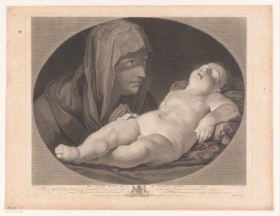 Maria presso Cristo dormiente da Simon François Ravenet (le vieux)