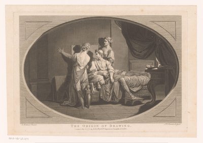 Invenzione del disegno da Simon François Ravenet (le vieux)