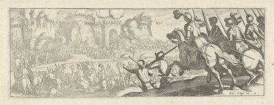 Cavalieri assaltano una mura cittadina (Cavalleria) da Simon Frisius
