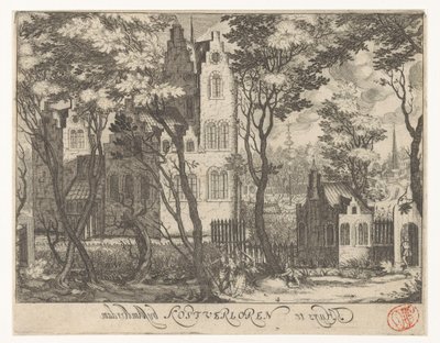 Vista della casa Kostverloren nei pressi di Amsterdam da Simon Frisius